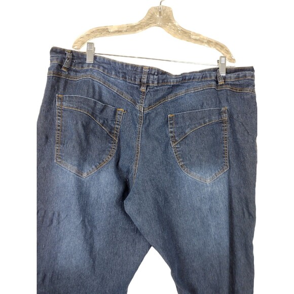 Rebel By Right Womens Size 3XL Denim Blue Jeans Stretch Stone Washed High Rise - Picture 5 of 5